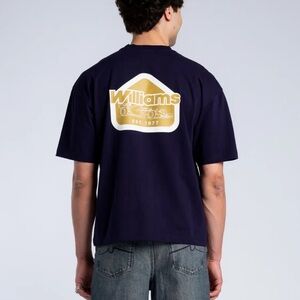 Williams F1 Car Graphic Oversized Tee, Navy